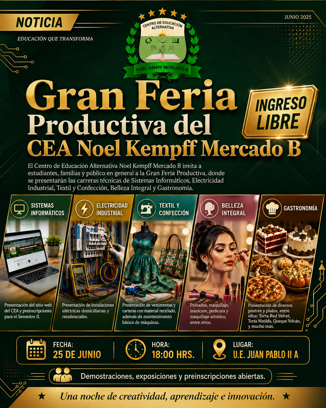 Gran Feria Productiva de las Carreras Técnicas del CEA Noel Kempff Mercado B